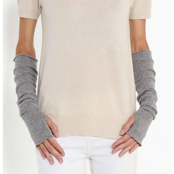 MaisonCashmere - Vendita all'ingrosso Guanti - Donna - Guanti da donna lunghi senza dita in puro cashmere