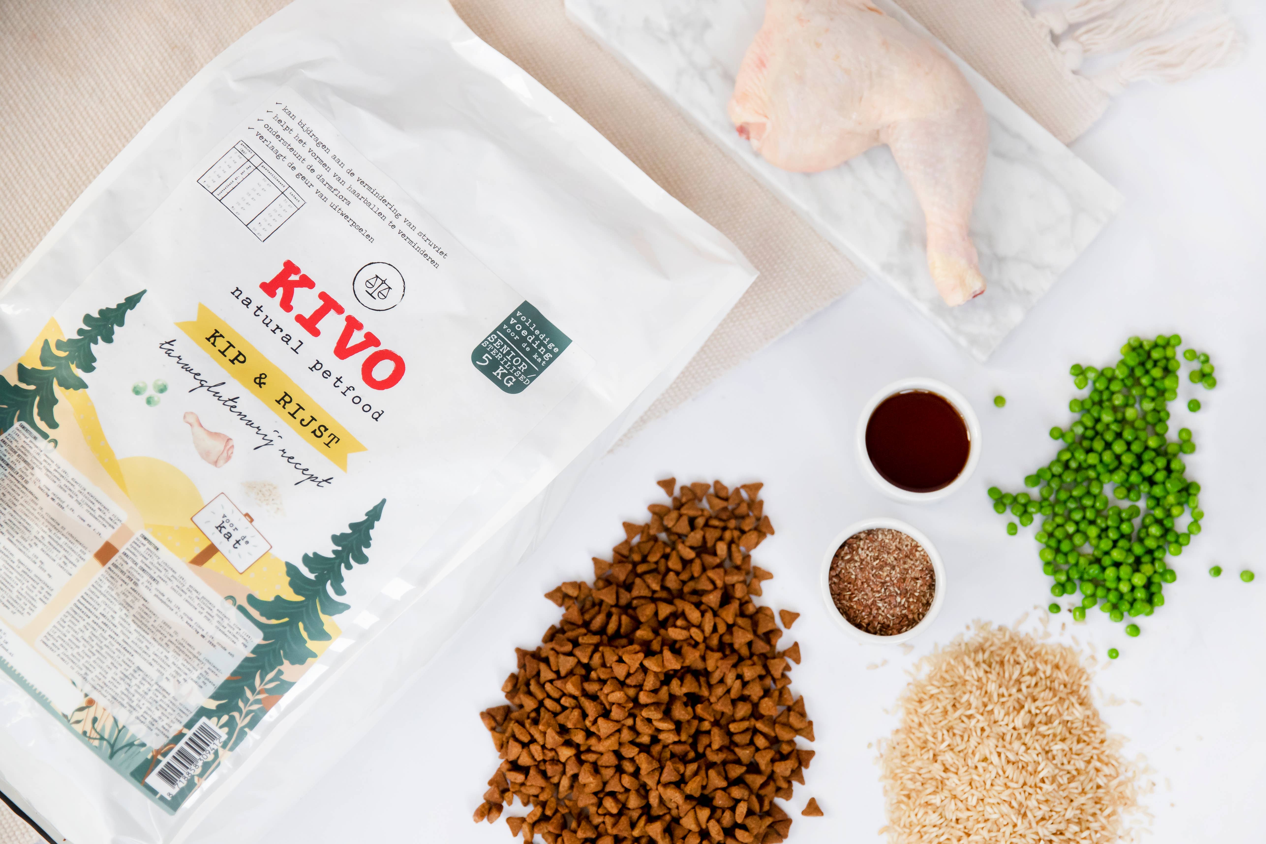 Kivo Petfood - Vendita all'ingrosso Cibo - Gatti - Pollo e riso - 5 kg - Gatto senior/sterilizzato2