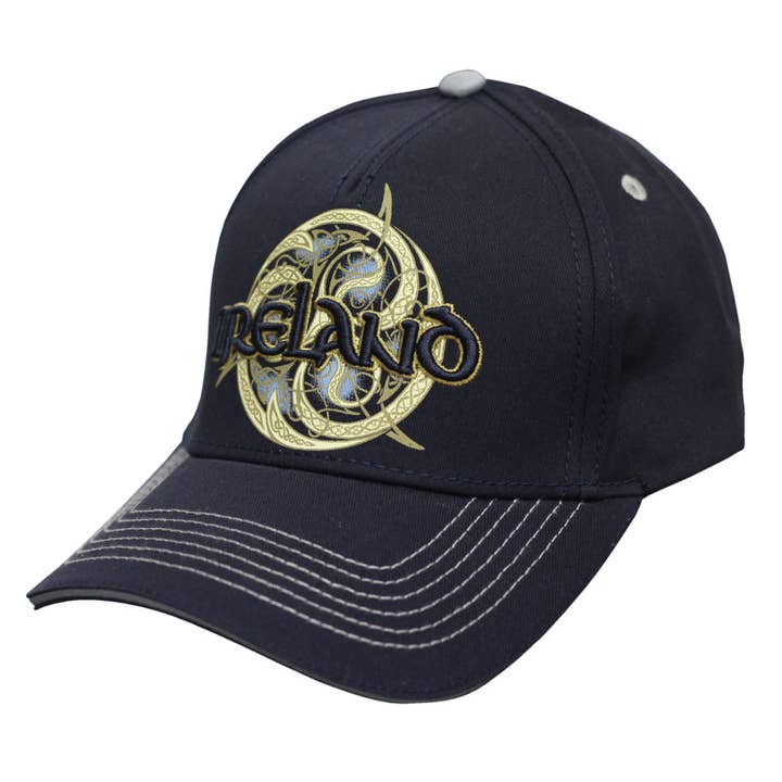 Gorra de béisbol azul marino con diseño celta de Irlanda para venta al por mayor de Dublin Gift Company