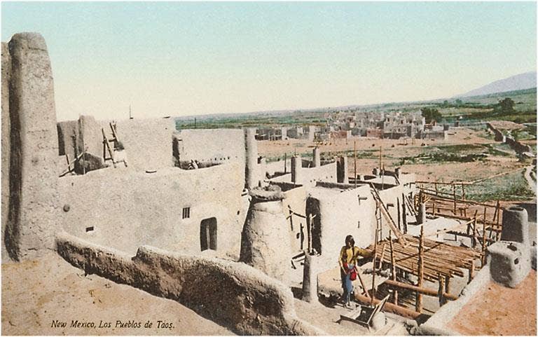 Found Image Press - Wholesale Magnet - Magnet NM-198 Taos Pueblo, New Mexico0