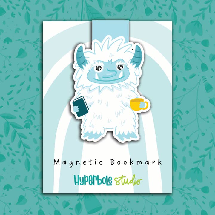 Yeti Magnetic Bookmark for wholesale by Hyperbole Studio