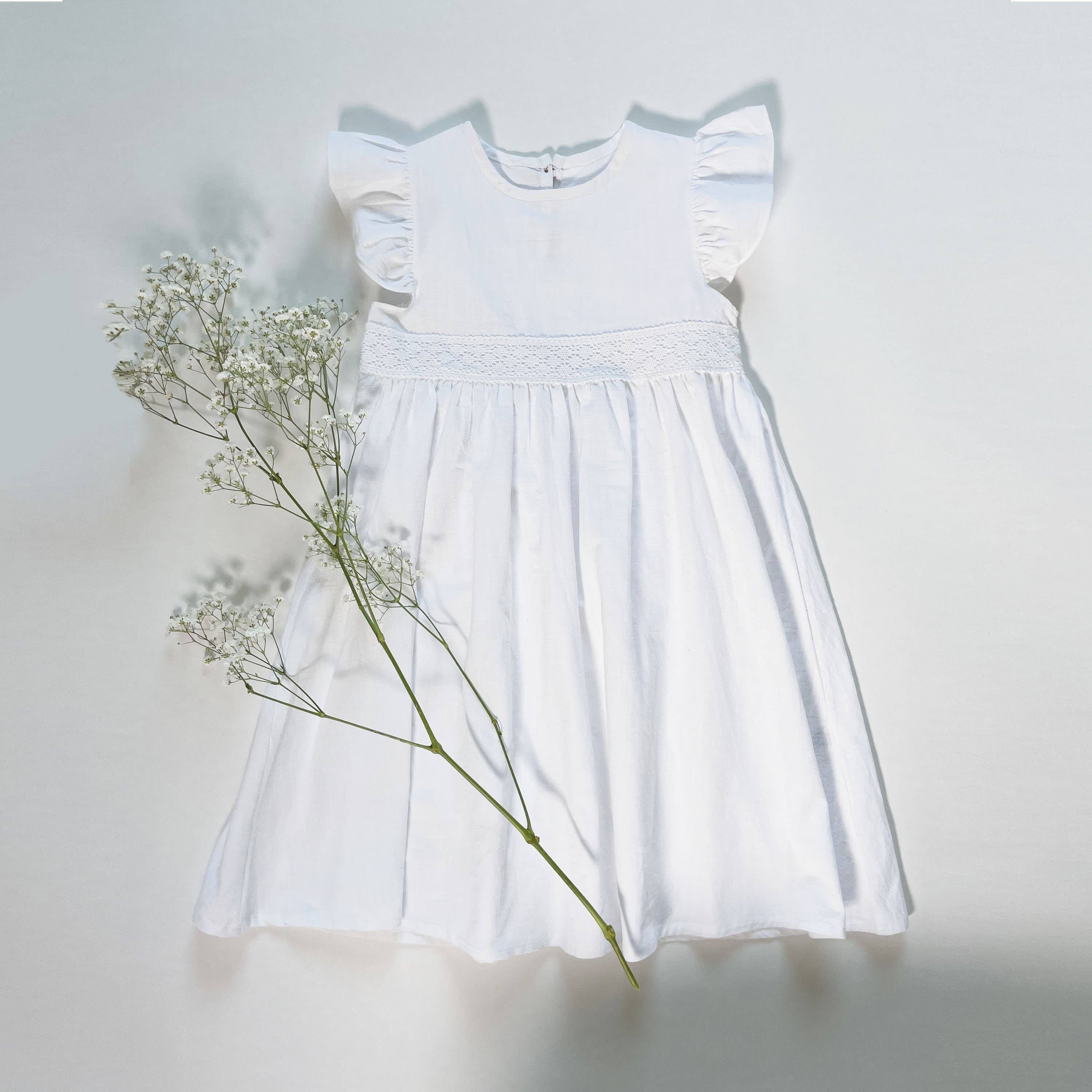 La Fillette Accessories - Wholesale Dress - Kids - White organic linen dress2