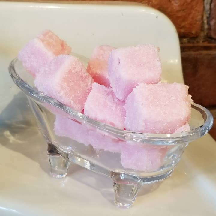 Martinsville Soapworks - Wholesale Body Scrub/Exfoliant - Pretty in Pink Scrub Cubes - Solid Sugar Scrub2