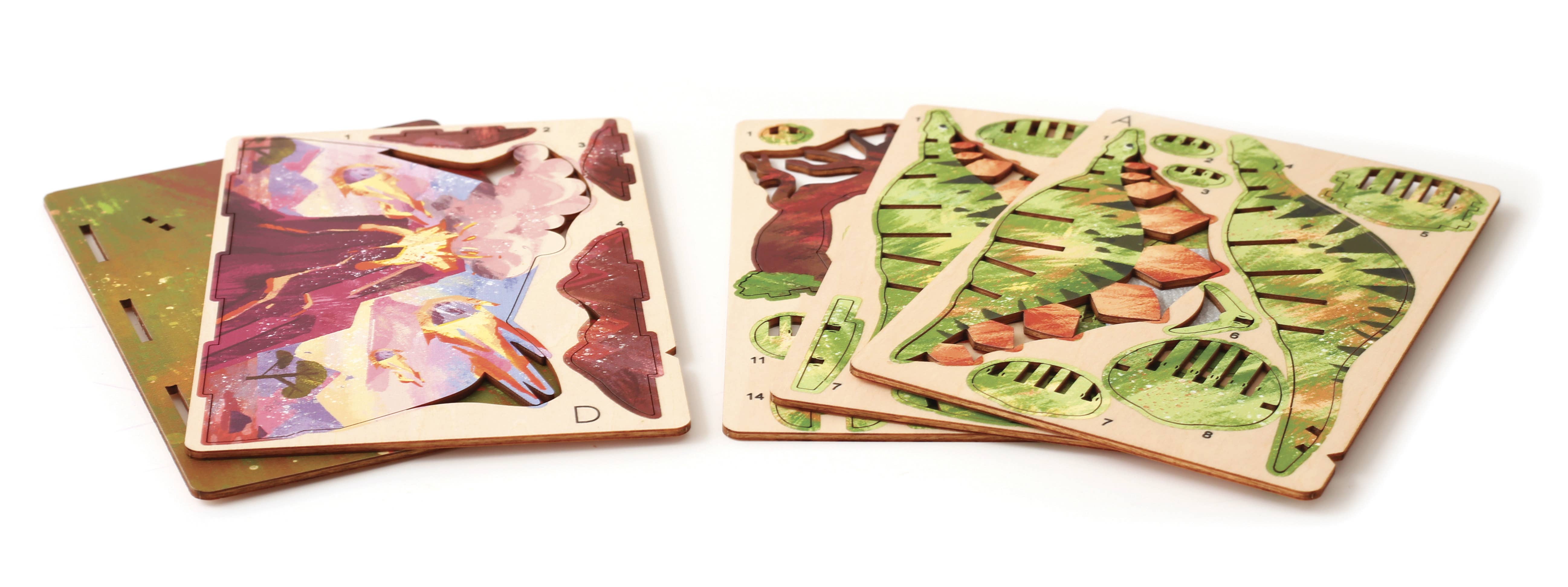 Graine Créative - Wholesale DIY Craft Kit - Kids - 3D WOODEN MODEL STEGOSAURUS4