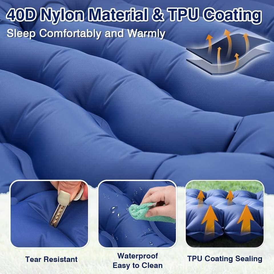 VIGOR - Wholesale Mattress Pad/Protector - Built-in Camping Sleeping Pad Inflatable Sleeping Mat with P3