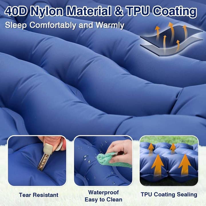 VIGOR - Wholesale Mattress Pad/Protector - Built-in Camping Sleeping Pad Inflatable Sleeping Mat with P3