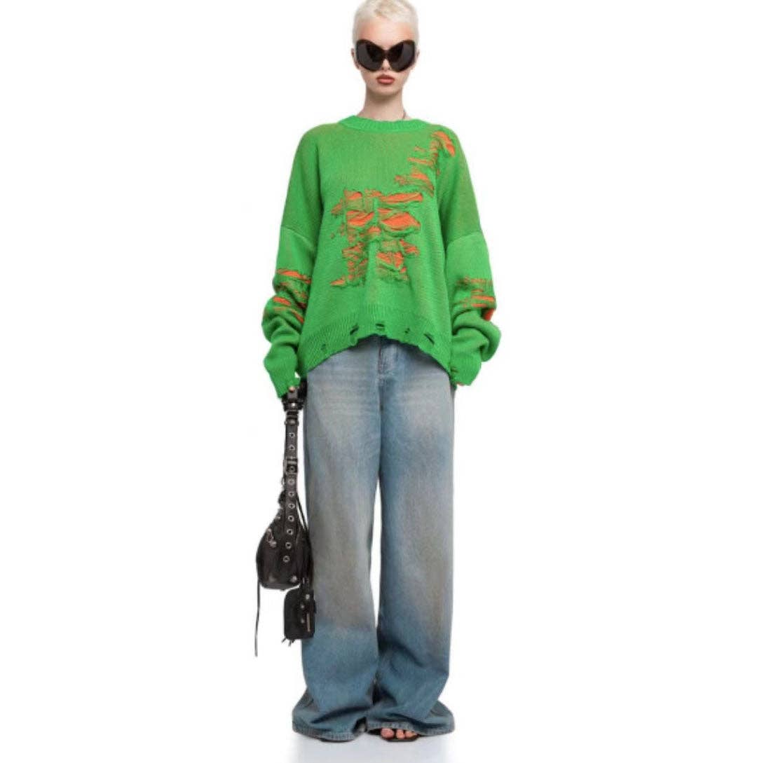 Marayn - Wholesale Knit Sweater - Women's - 2025 NEW Oversized Knit Chic Distressed  Cozy Autumn Vibes12