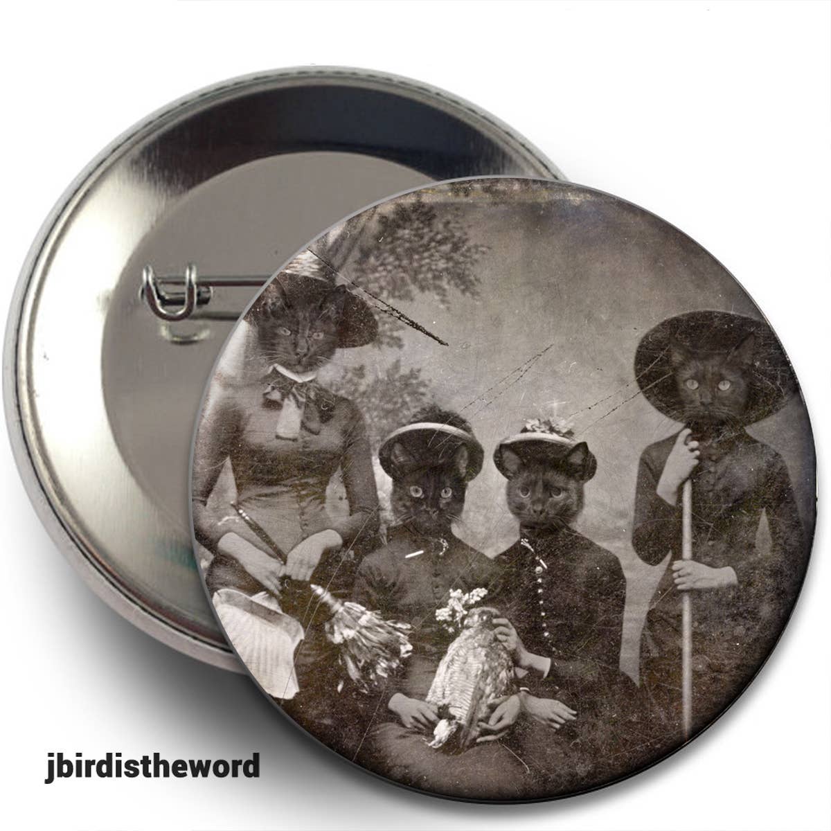 The Wild Oddisorium - Vente Épinglettes/boutons - Boutons de chat, épingles, badges, points de vente, chats drôles dans les vêtements, mignon5