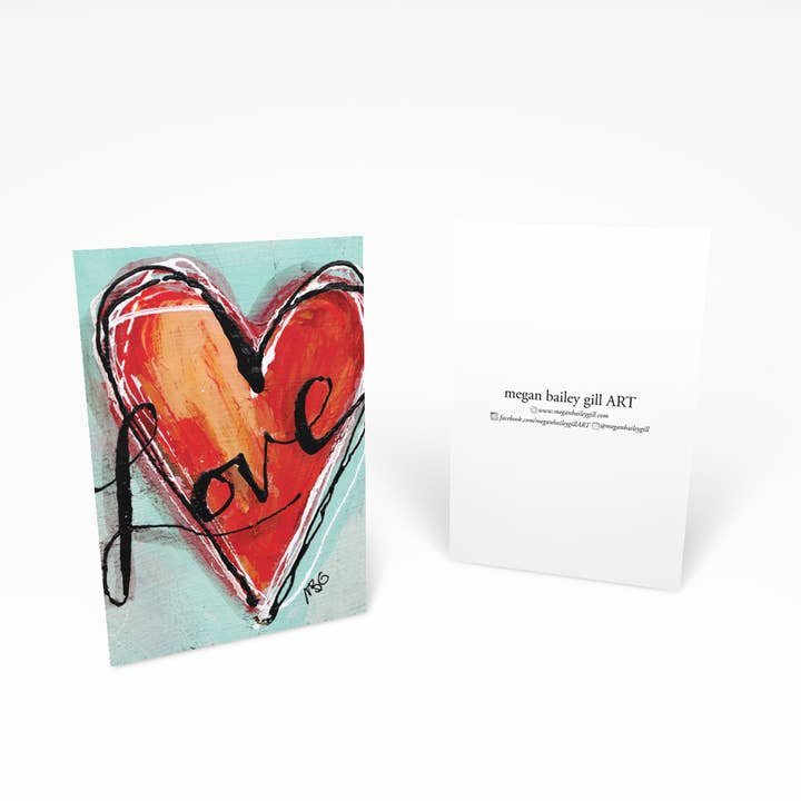 Love Note Card or Greeting Card for wholesale by MeganBaileyGillART