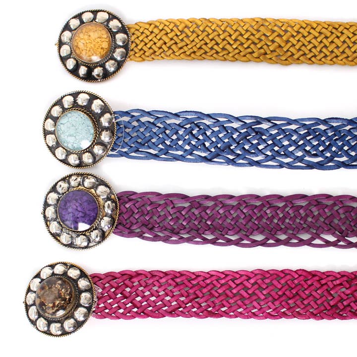 Logionline SLU - Wholesale Belt – Women's - Leather Belt with Round Buckle - Medium