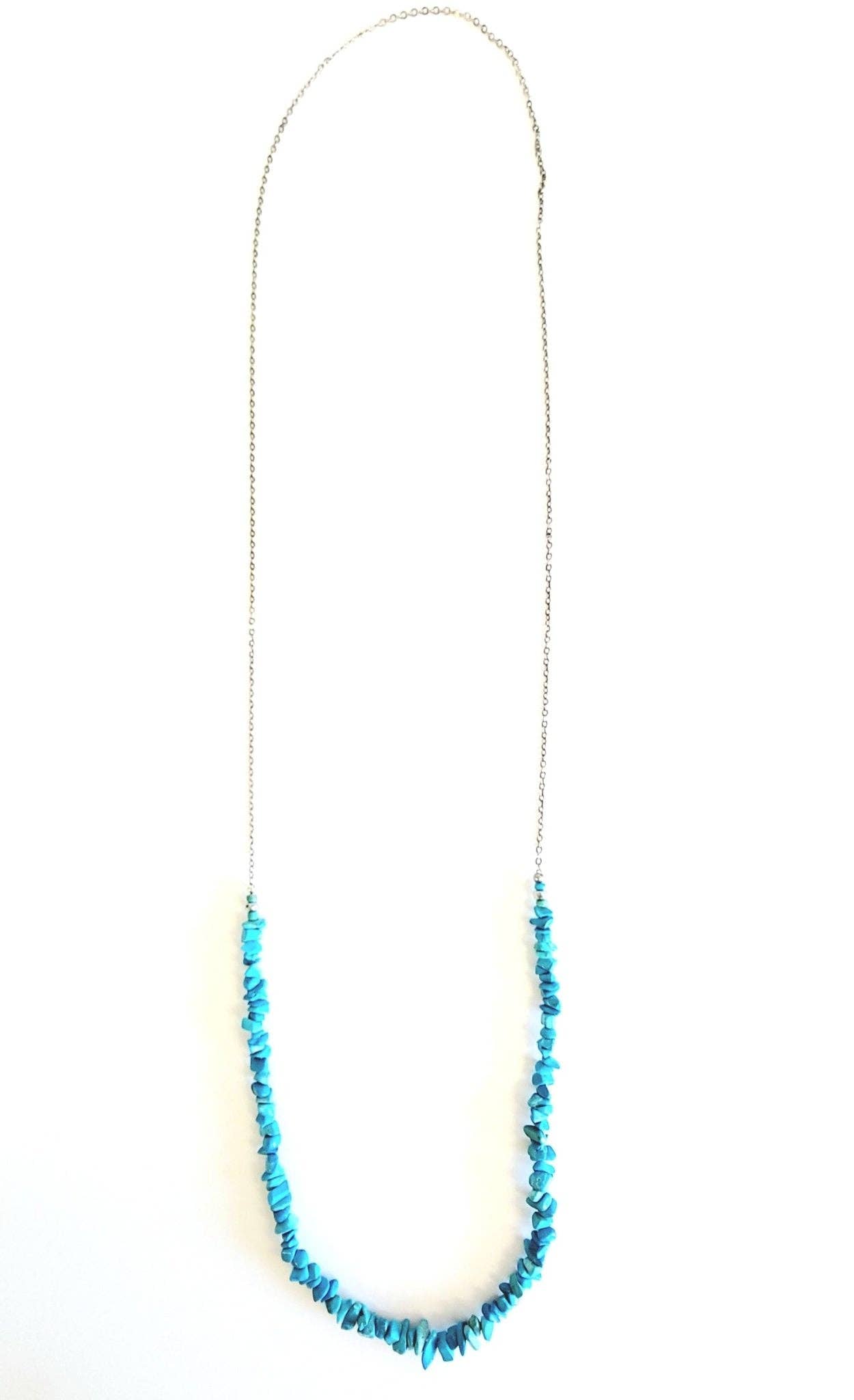 MINU Jewels – Großhandel Perlenkette – Türkis-Chip-Halskette1