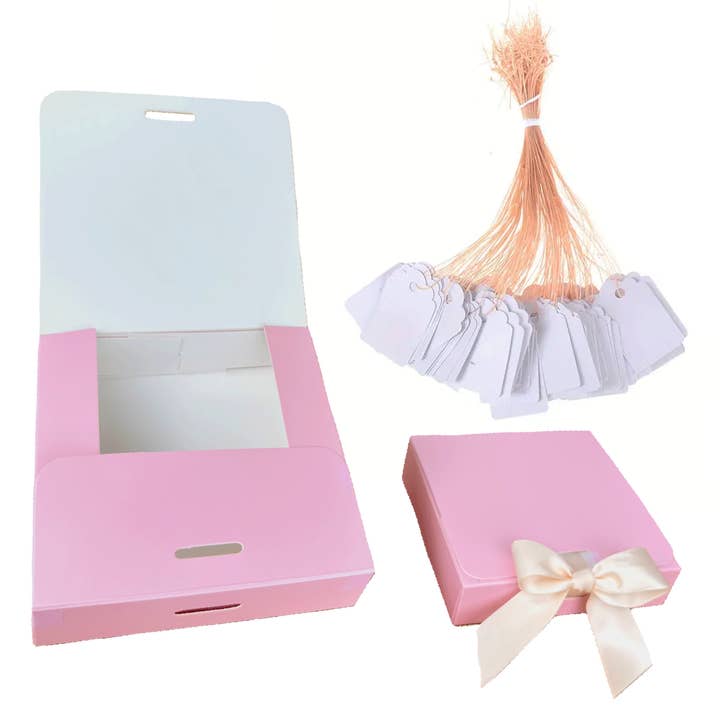 20Pack Small Gift Box 4x4x1 Inch with Dedication Card, Small for wholesale by ESPACIO CREATIVO