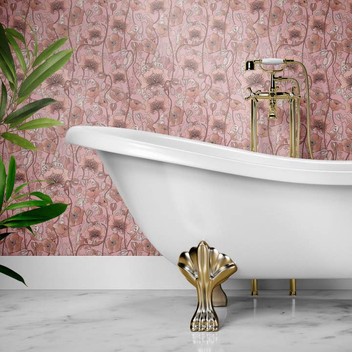 The Curious Department – Großhandel Tapete – OPIUM BLUSH PINK: Tapete3