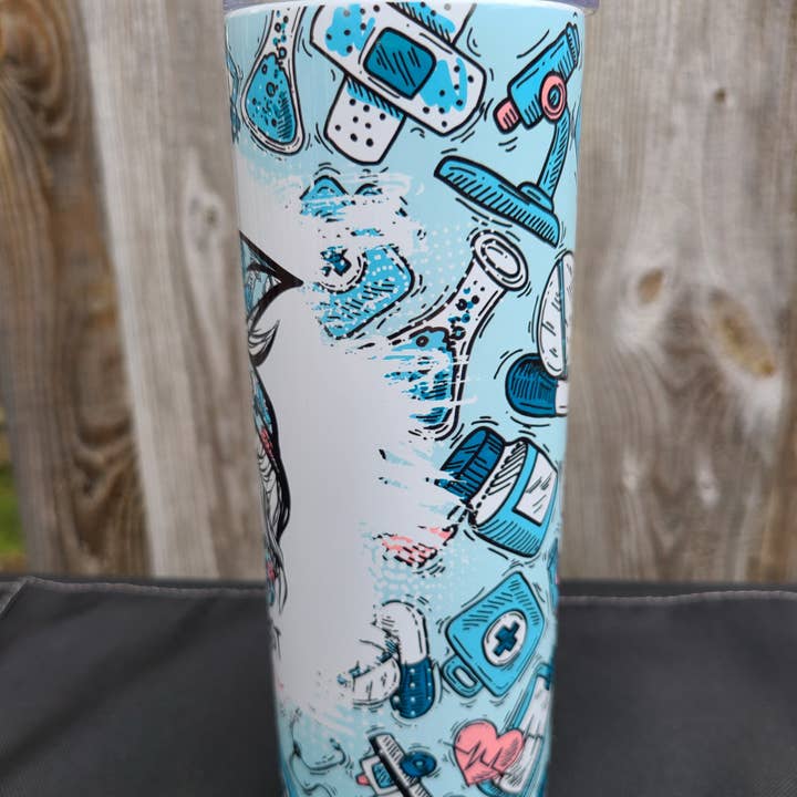 LB Personalized Design - Wholesale Insulated Mug/Tumbler - Phlebotomist Life Skinny Tumbler2