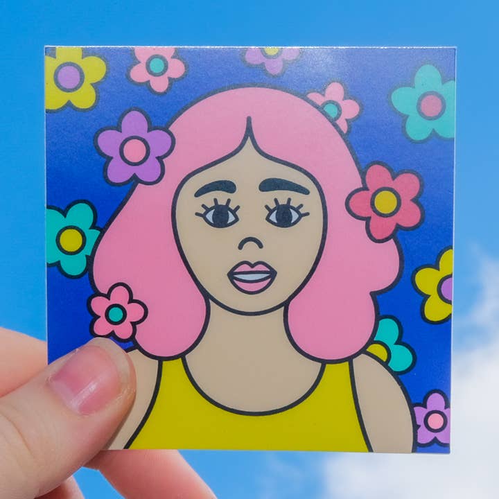 Lady Face Sticker for wholesale by The Sassy Gnome