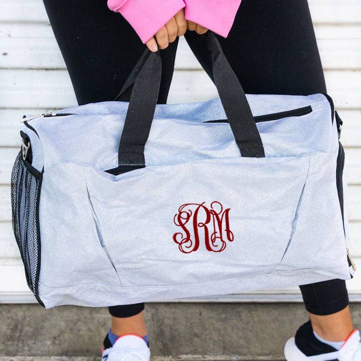 Wholesale Accessory Market - Wholesale Weekender Bag - Women's - NGIL Silver Glitz & Glam Duffle Bag with Shoe Compartment0