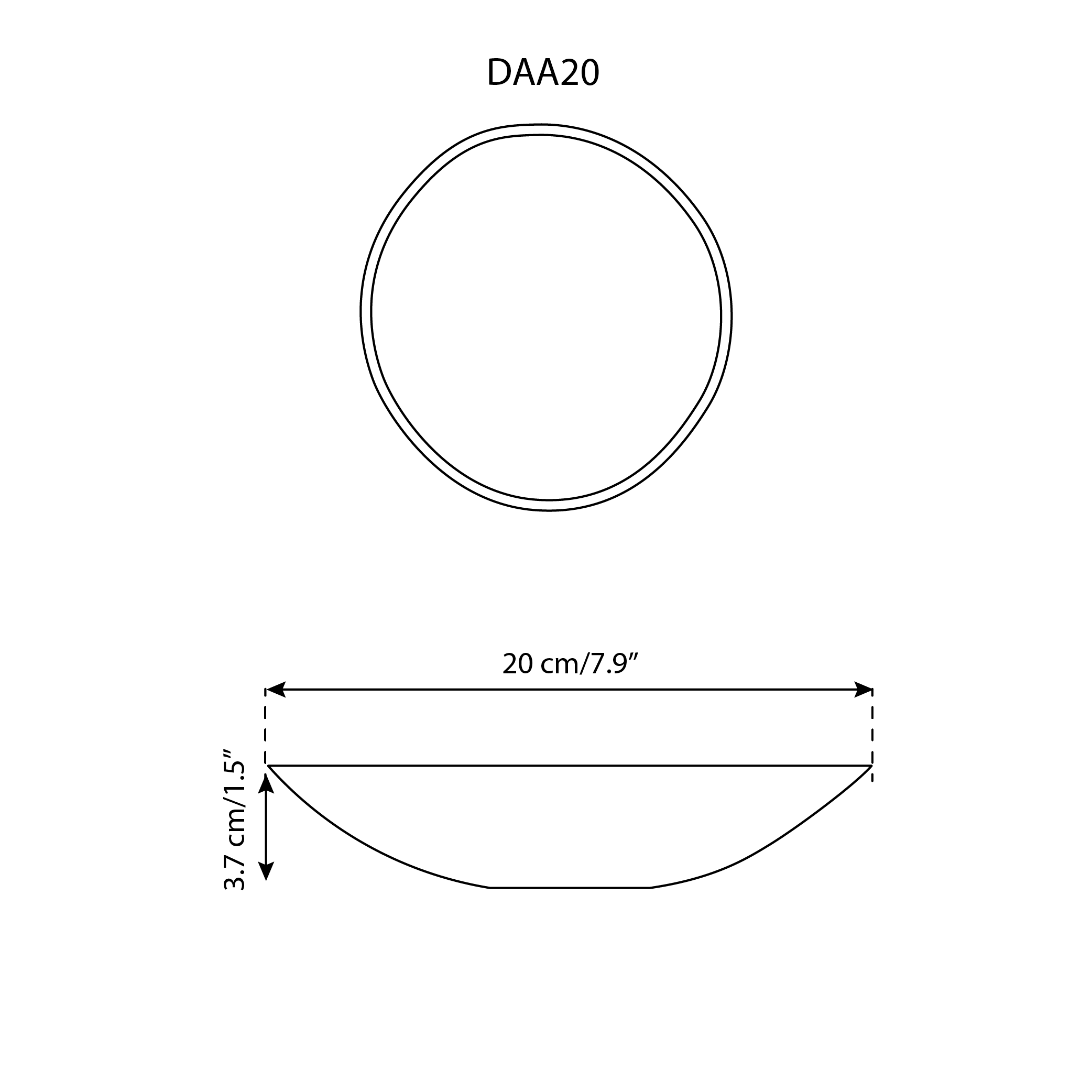 GHARYAN Stoneware & Olive Wood Tableware | Ships from USA - Wholesale Dinner Plate - Handmade Stoneware Dessert Plate | Dadasi 7.9"3
