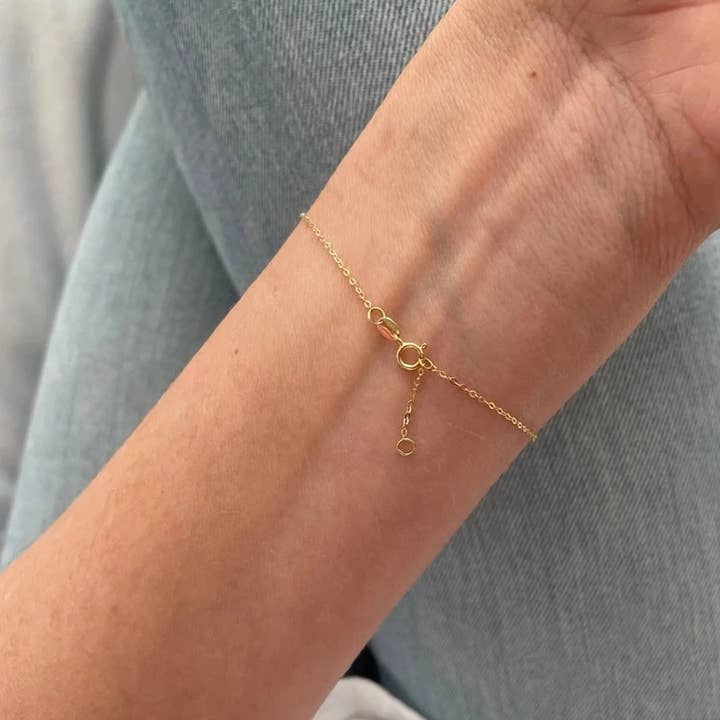 PureYou Jewelry – Großhandel Armband mit Charms/Anhängern – 14K Gold Kompass Scheibenarmband, Goldener Nordstern Armband