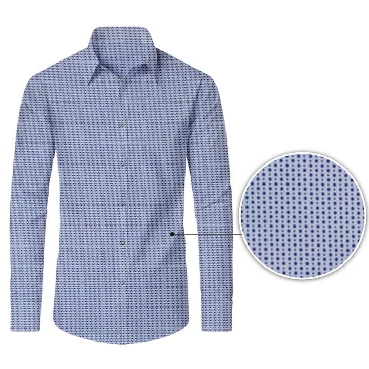 Galaxy By Harvic - Wholesale Button Down Shirt - Men's - Men's Long Sleeve Performance Stretch Printed Dress Shirts8