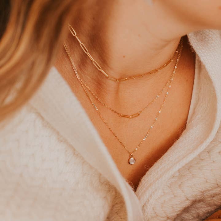 Hello Adorn - Wholesale Pendant/Charm Necklace - Cove Pendant Necklace | 14kt Gold Fill