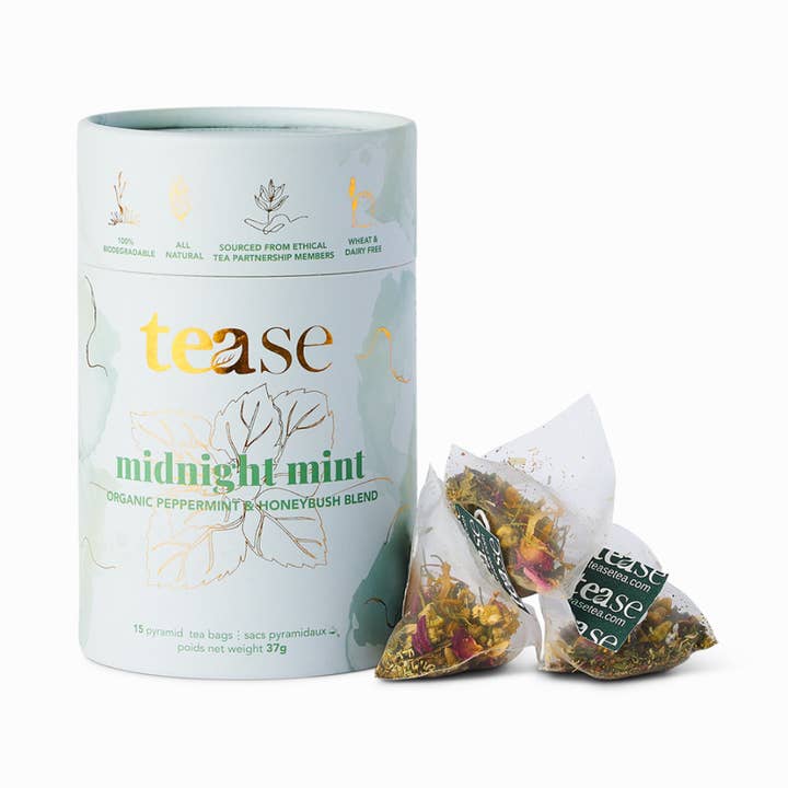 Midnight Mint | Mélange de thé biologique naturel, biodégradable pour la vente par Tease | Wellness Tea Blends + Accessories