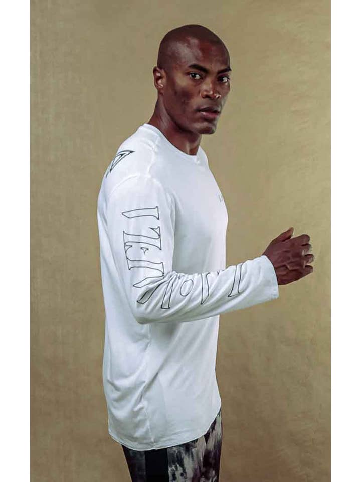 Labellamafia – Großhandel T-Shirt – Herren – Long Sleeve T-Shirt La Mafia White3