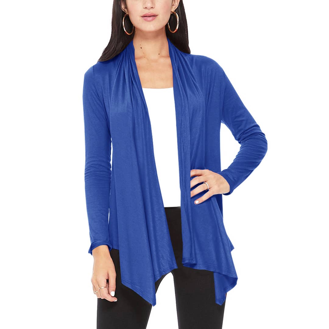 MOA COLLECTION - Wholesale Cardigan - Women's - Women's Solid Casual Outerwear Cardigan11