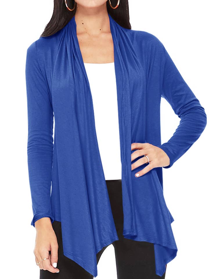 MOA COLLECTION - Wholesale Cardigan - Women's - Women's Solid Casual Outerwear Cardigan11