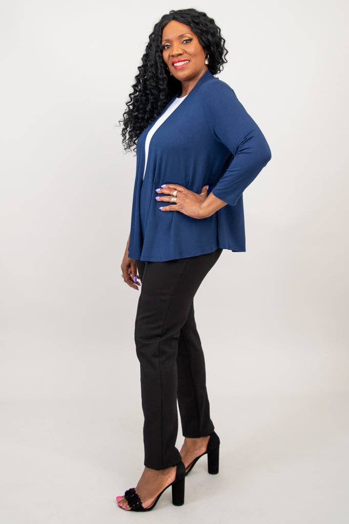 Blue Sky Clothing Co LLC – Engroshandel Jakke - Dame – Kathy Jakke, Indigo, Bambus2