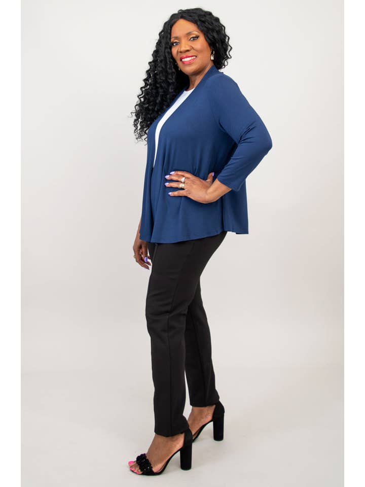 Blue Sky Clothing Co LLC - Wholesale Jacket - Women's - Kathy Jacket, Indigo, Bamboo2