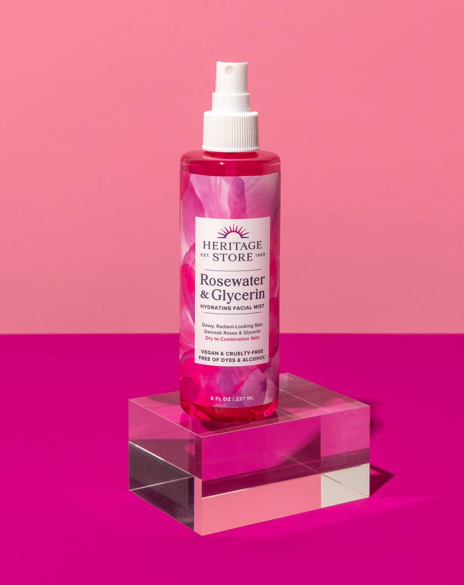 Heritage Store - Wholesale Face & Body Mist/Water - Rosewater & Glycerin 2oz/4oz/8oz6
