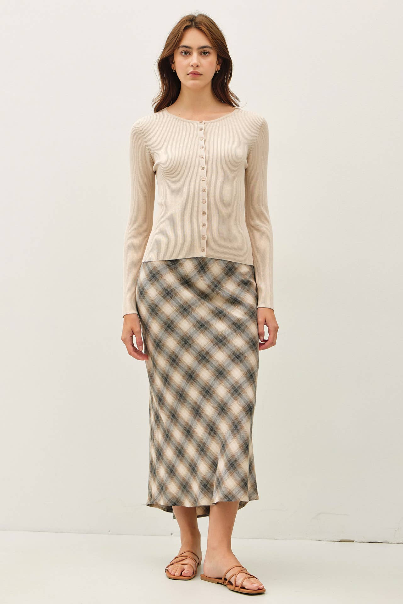 Be Cool - Wholesale Cardigan - Women's - RIBBED BUTTON UP CARDIGAN 12