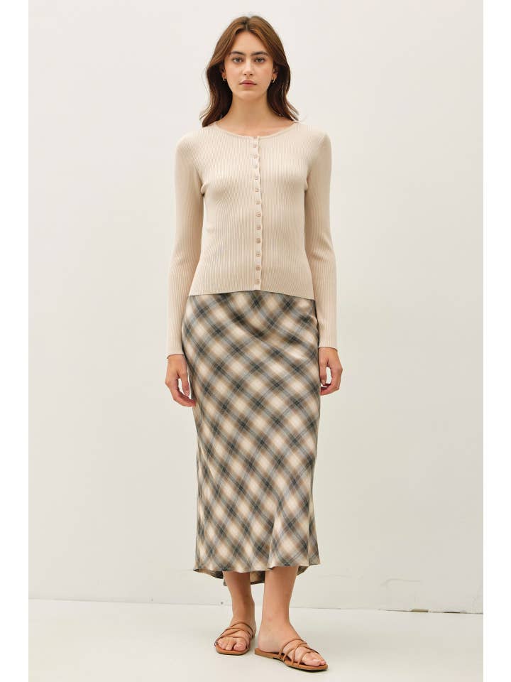 Be Cool - Wholesale Cardigan - Women's - RIBBED BUTTON UP CARDIGAN 12