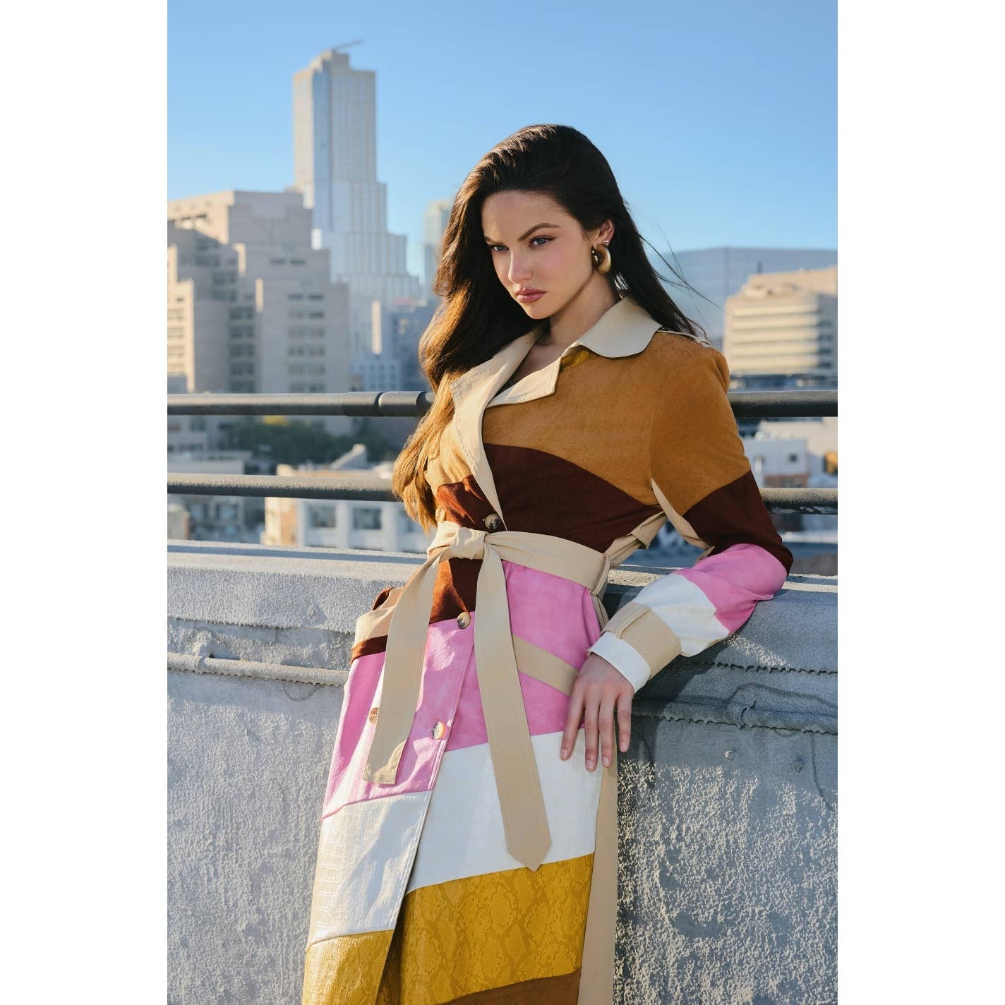 The Sang – wholesale Jacka - Dam – Läderrock med mocka i färgblock8