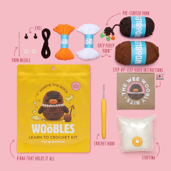 The Woobles - Wholesale Knitting/Crochet Supplies - Maeve the Duck Crochet Kit