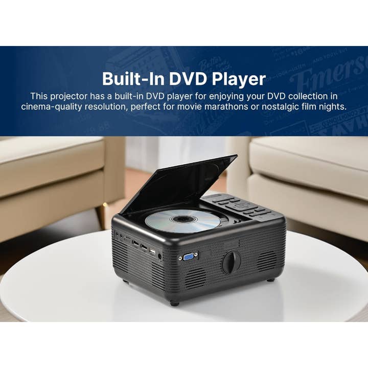 JupiterGear Home - Wholesale Portable Projector - Kids - Emerson 120In LCD Projector DVD Combo w TV Tuner7