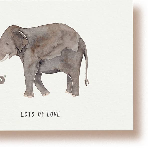 Elephant celebration | postcard for wholesale by tucán y limón