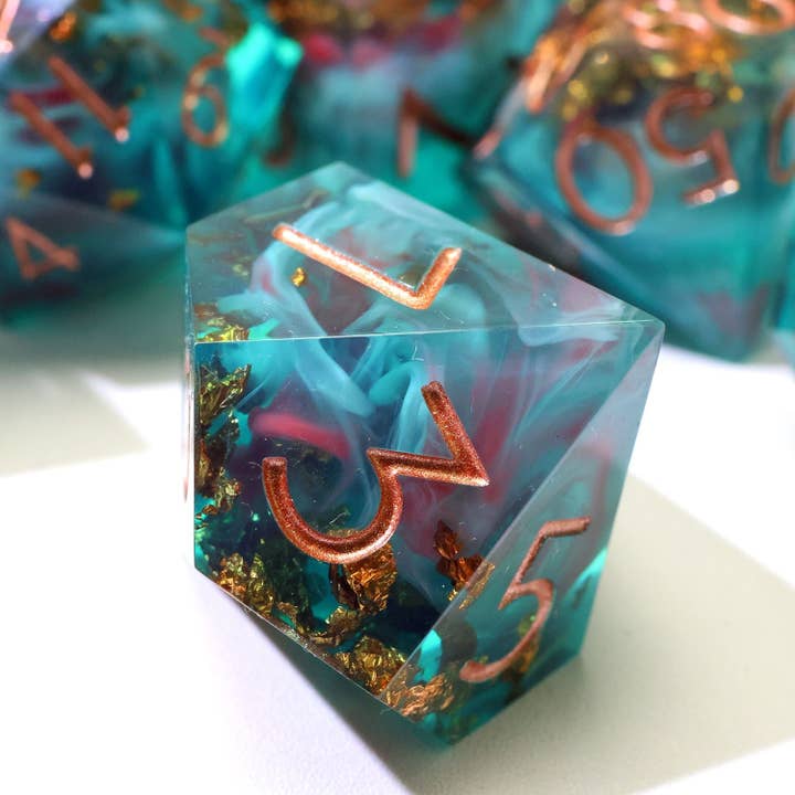 EBONWOOD - Wholesale Dice - Undertow 7-Piece Polyhedral Dice Set1