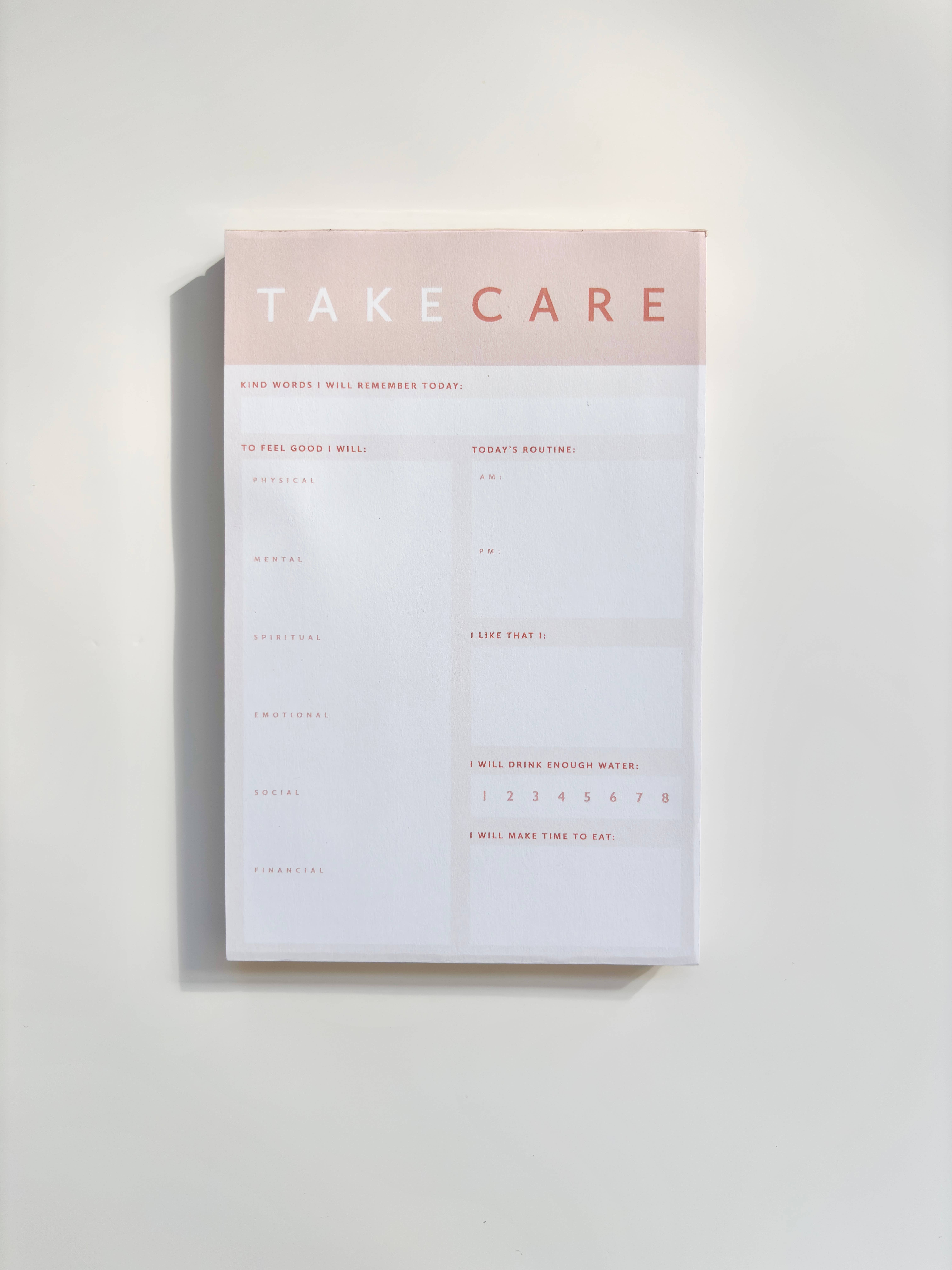 coux coux creative - Wholesale Notepad - Take Care Notepad (Medium)1