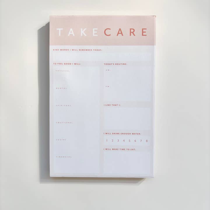 coux coux creative - Wholesale Notepad - Take Care Notepad (Medium)1