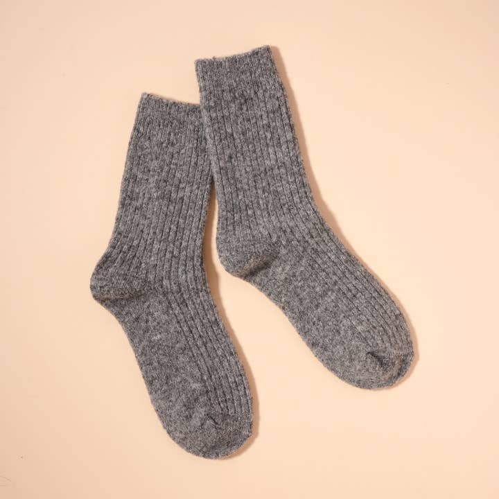 Lilla Haven - Wholesale Socks - Women's - Wool Blend Cozy Ribbed Calf Socks for Christmas Gift1