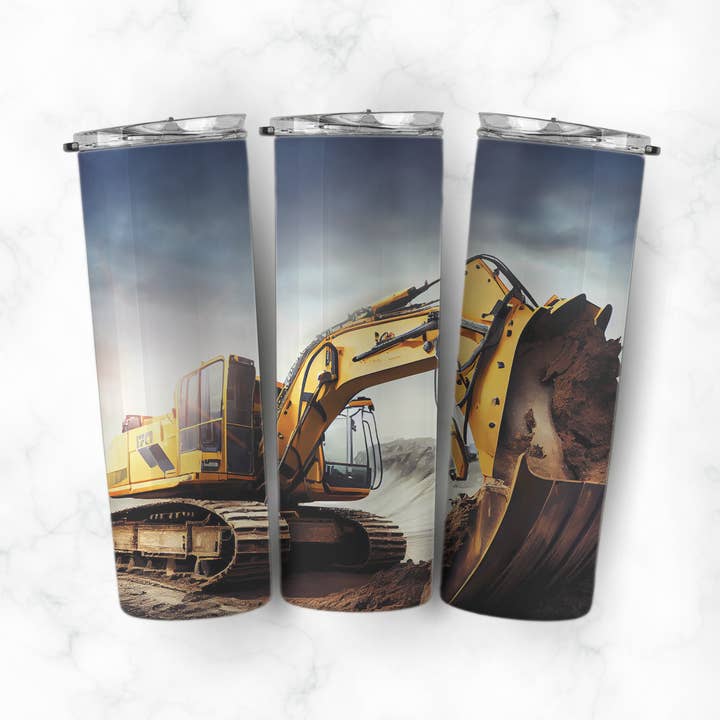 Excavator Tumbler for wholesale by BrandlyNew