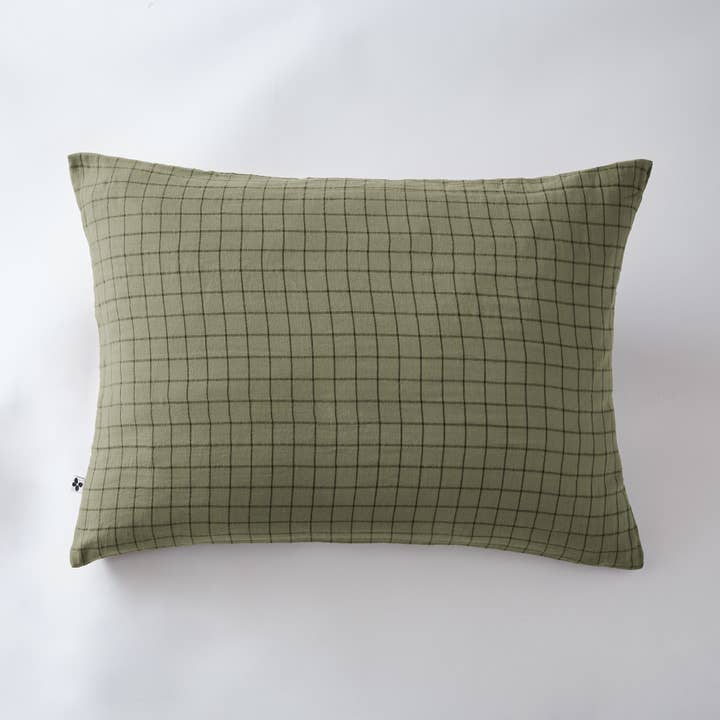 GAÏA MIX Rosemary cotton gauze pillowcase 50 x 70 cm for wholesale by L'effet Papillon