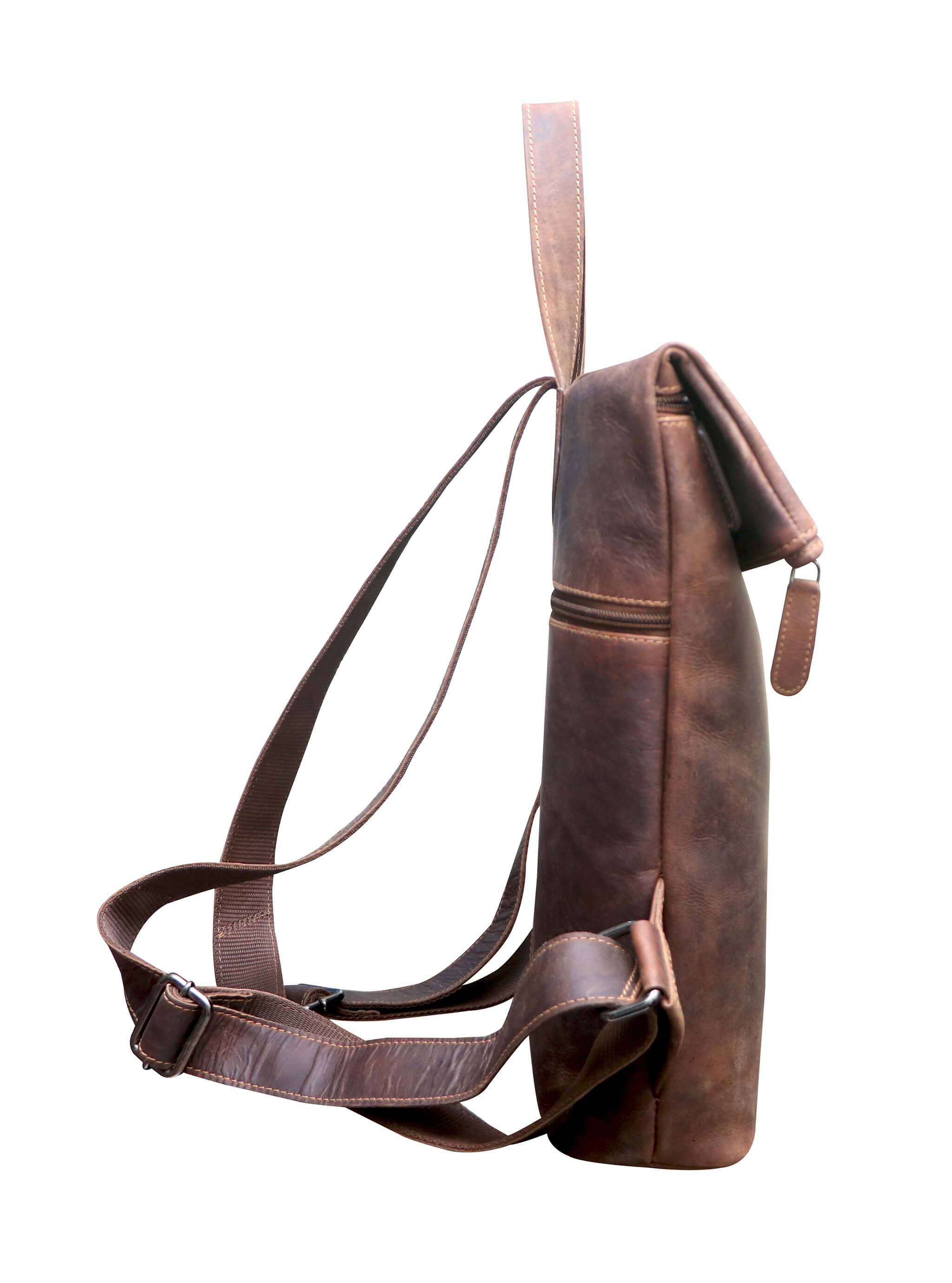 Greenwood - Wholesale Backpack - Women's - Sandy Small Rucksack with Rolltop Leather Rucksack Modern Women12