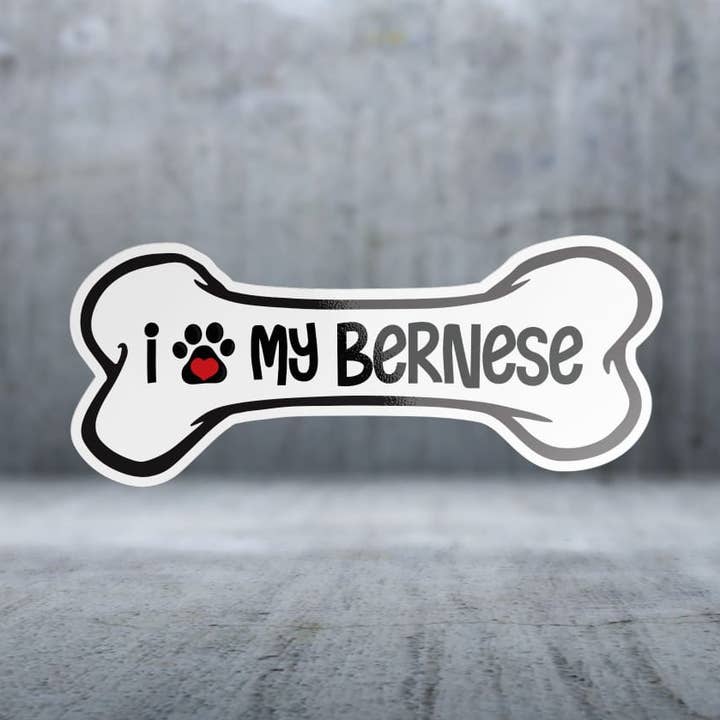 I Love My Bernese - Sticker for wholesale by Two Feet Treats