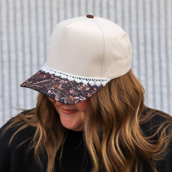 Falmet camo canvas kasket for engroshandel hos Heart & Sol Design