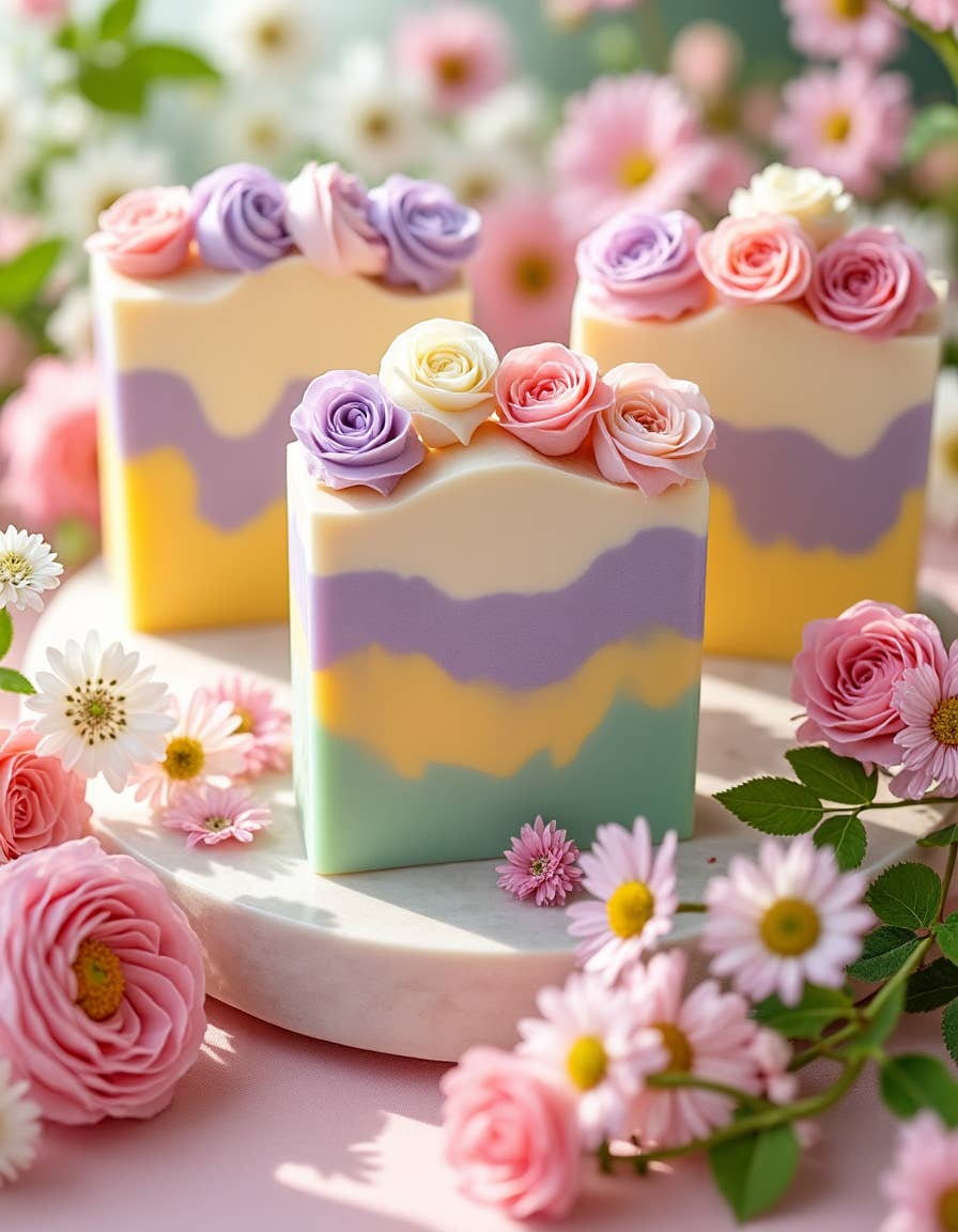 Priscila Leen Arts at Florida Soap Candle - Wholesale Bar Soap - Wild Flowers Spring Soap9