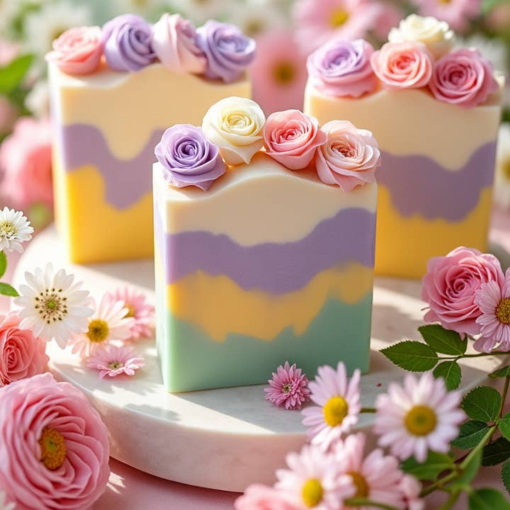Priscila Leen Arts at Florida Soap Candle - Wholesale Bar Soap - Wild Flowers Spring Soap9