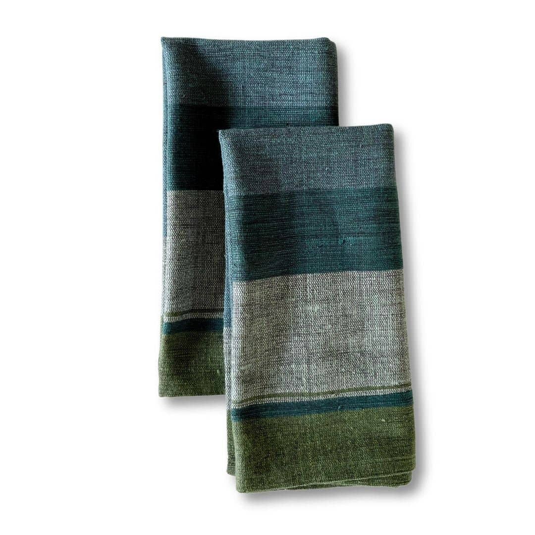 Sabahar - Vente Serviettes de table en tissu - Serviettes en coton éthiopien tissé à la main Dalol | Lot de 21