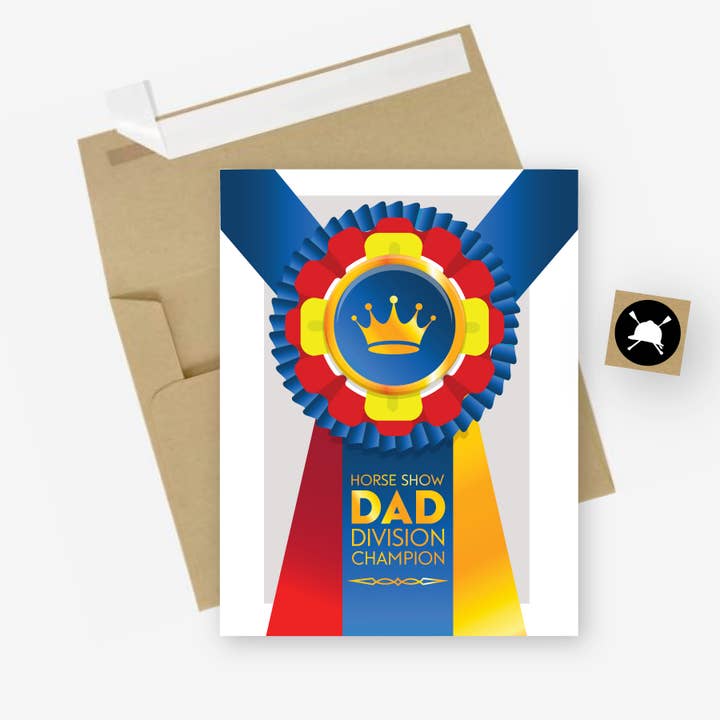 Horse Show Dad Equestrian Horse Wenskaart voor wholesale door Hunt Seat Paper Co.